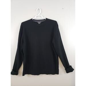 ExOfficio Andari Sweater Men's Size XL Black Heavy Relaxed Office Grandpacore
